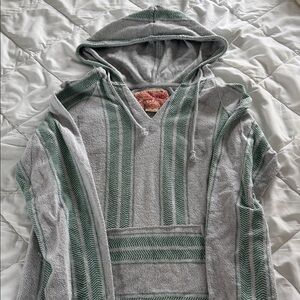 Brooklyn Cloth Gray and Green Hoodie